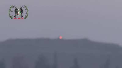 Syrian rebels firing BGM-71 TOW missile at a Syrian army target (claimed as a T72 tank) near Aleppo. Unclear result. Posted 3rd Feb 2015.