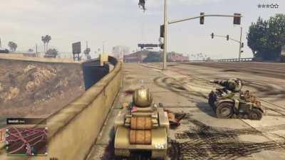 Me and my friend found a god mode griefer and harassed him with our RC tanks