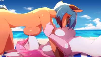 Michiru and Nazuna Breast Friends [Brand New Animal]