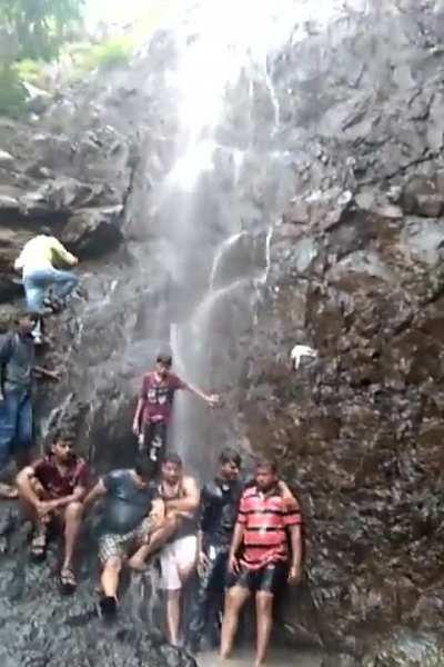 WCGW climbing a slippery waterfall