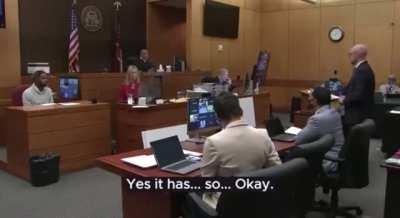 Judge Glanville blindly sustaining the states objection without even thinking. Then has to make up a reason on the spot when he’s called out for being wrong 💀
