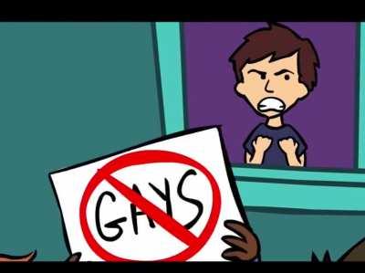 Shinji when Kaji asks if he wants some tea: