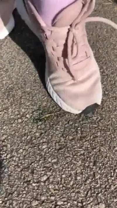 Giantess Ruth Bell's shoes vs caterpillar, who wins?