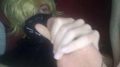 I came on my eye >_< ouch..