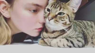 Becoming one with the cat