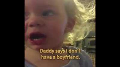 little girl is pretty darn sure she has a 