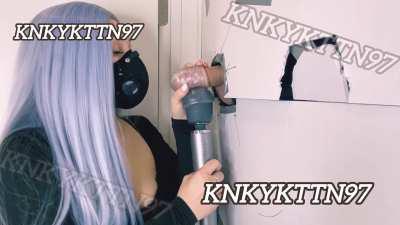 Fun at the gloryhole 😈 who's next?