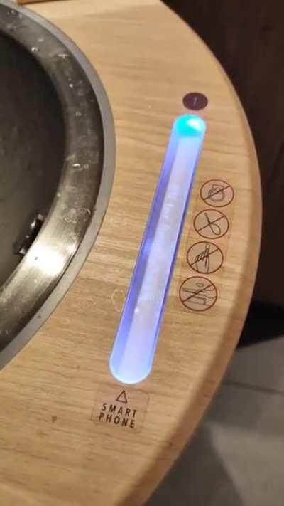 How smartphones are disinfected at local Japanese fast food restaurants