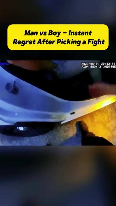 Kid tries to fight a cop and gets humbled