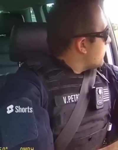 Idiot Brake Checks Off Duty Cop