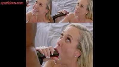 Blonde eats every single drop of cum from this BBC