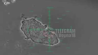 In the Donetsk region, a Ukrainian drone operator dropped a TM-62 anti-tank mine on a group of Russian soldiers. January 2025