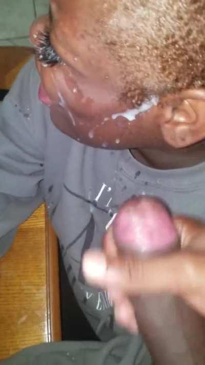 Ebony Takin Random Cumshot