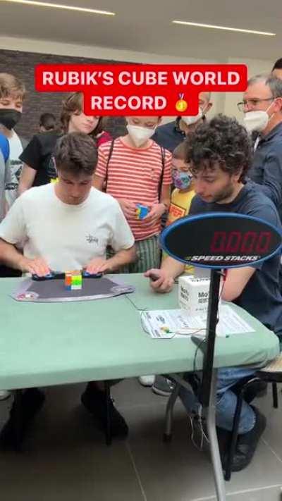 guy solves rubik's cube in the speed of light