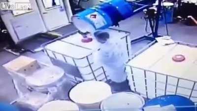 Static Discharge + Highly Flammable Liquid