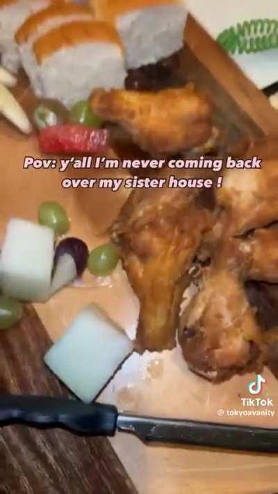 That'll be the only charcuterie board in history that's gonna get cleared completely 