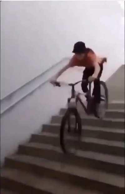Bike, stairs, wall, beautiful.