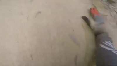 My Mates first time on a 2 stroke...