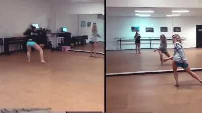 Cariba’s dance class montage.