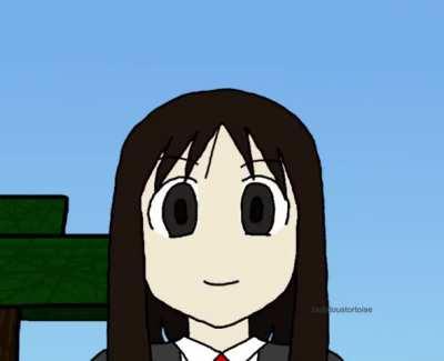 Tomo, Chiyo and Osaka play Minecraft (OC)