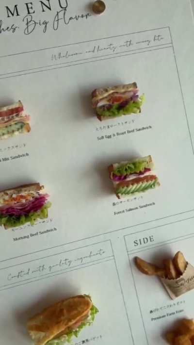 This restaurant menu