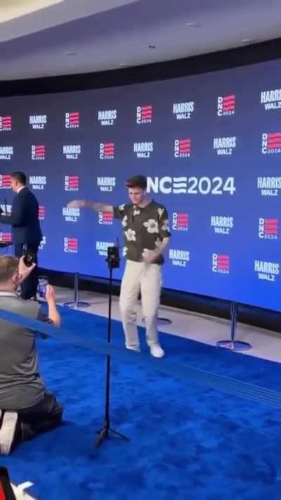 Influencer spotted at the DNC showing off some moves 