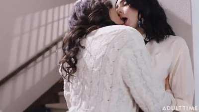 After my restaurant date ends poorly, I take waitress Charlotte Sins back to my place where I eat and trib her pussy before making her cum over and over with my strap on. My newest scene for Lez Be Bad available now!