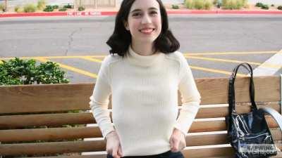 Beautiful pair of chest girl showing in public