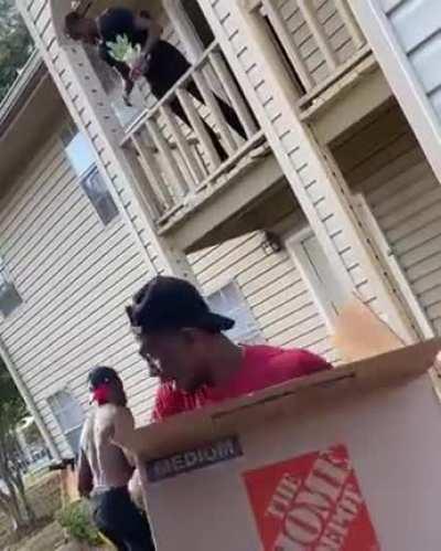 Who grabs a TV like that though