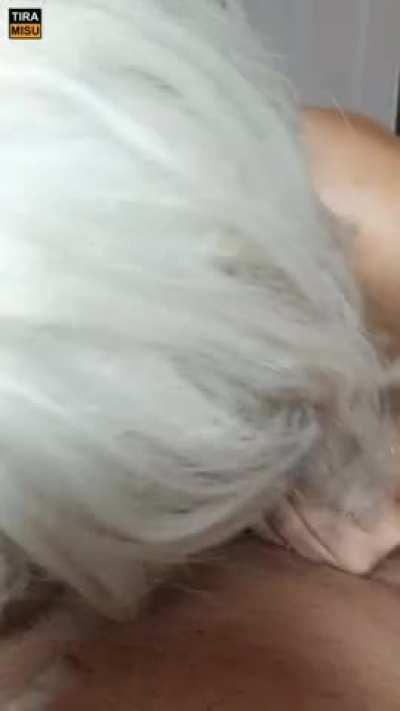 She won't skip even one cum drop!