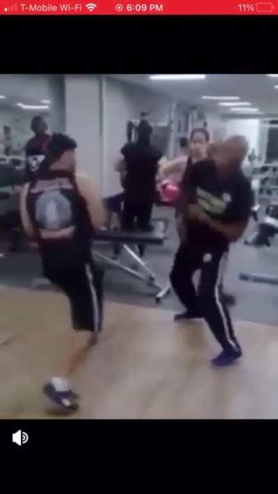 To try to box a boxing coach