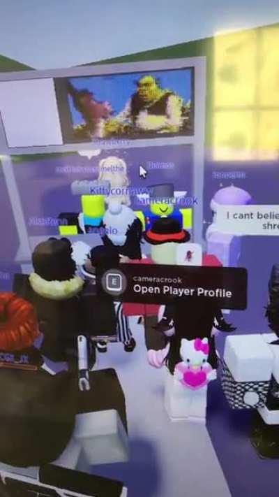 Madlad hacked a sign and showed an entire movie of shrek in roblox