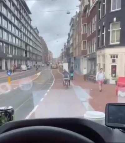 Moving a cabinet by bike