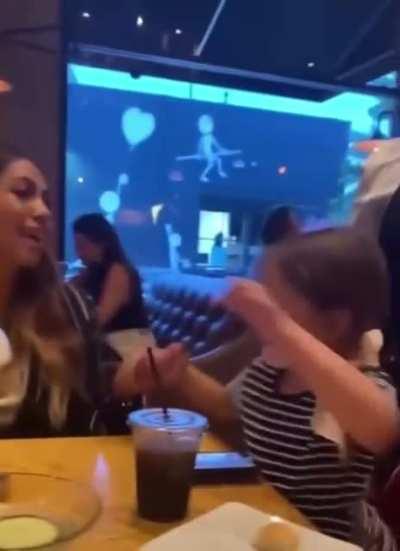 The way she just laughs and goes back to her iPad