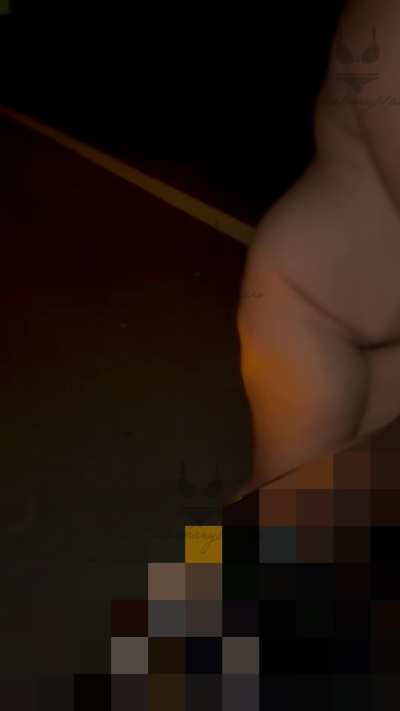 Dare accepted. Thrilling walk in natural way.