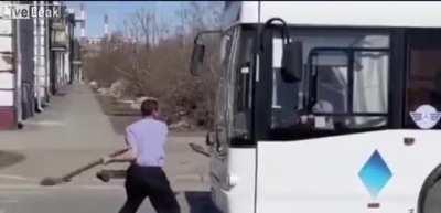 Ordinary man has simple dispute with vehicle