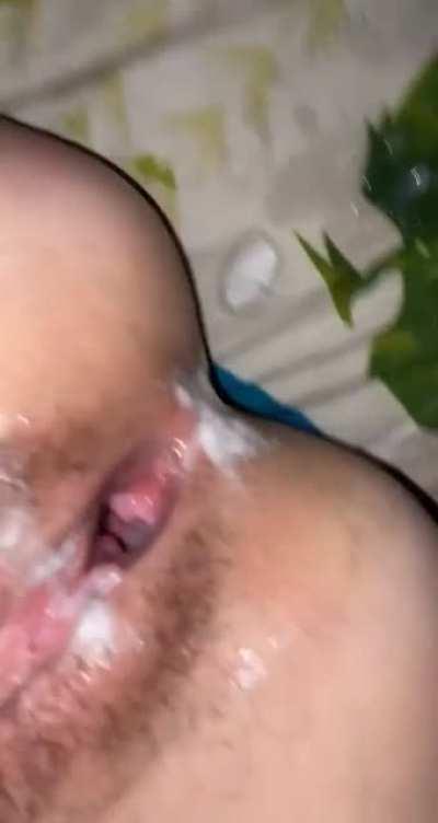 a bull filled me up with the deepest creampie i've ever had while my boyfriend was in the other room ;)