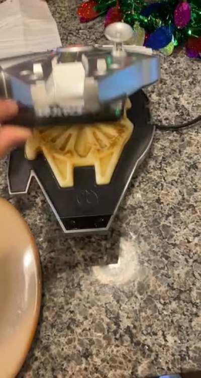 Star Wars waffles this morning