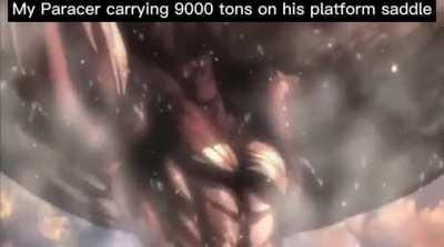 My Paracer carrying 9000 tons on his platform saddle: