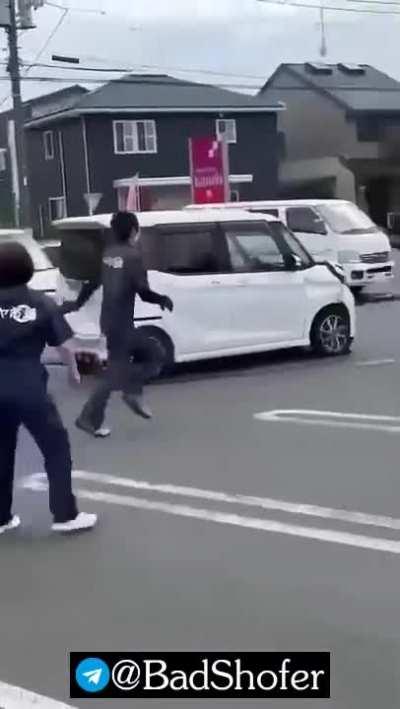 He thought he can stop a car with his bare hands.