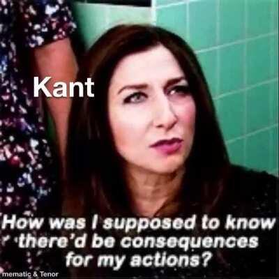 Utilitarian: *looks disgusted and pulls out calculator*