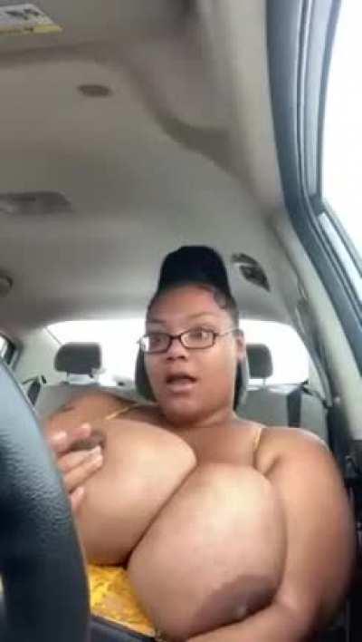 Titties in the car