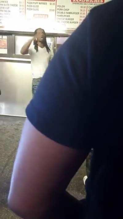 Hot dog stand altercation