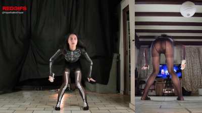 Having fun dancing and teasing, two of my favorite things