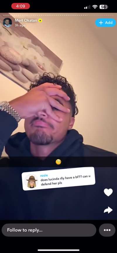 Mert says he heard Lucinda has a sugar daddy