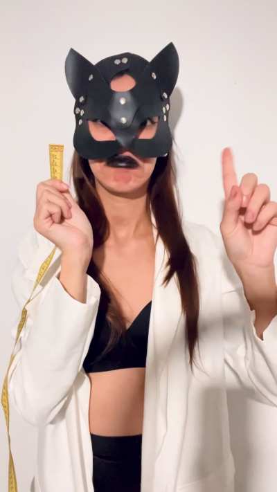 This is what a real Mistress does: she shows you how small you are in comparison. Now tell me&hellip; does your little penis fit between two fingers like this, or is it even more ridiculous?