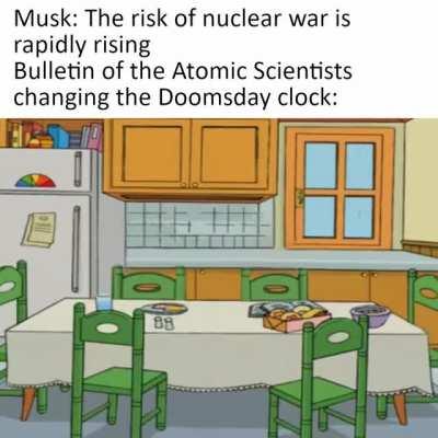 Yeah, nuclear threat needs to be taken seriously, but not too much