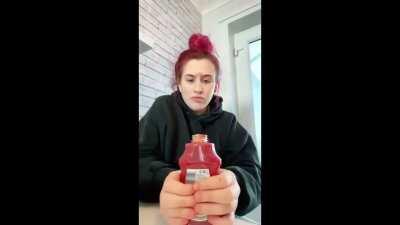 WCGW squeezing a ketchup bottle that won’t open?