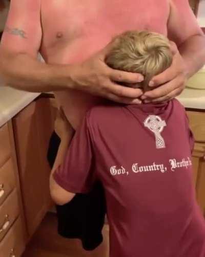 The way his face just stays there