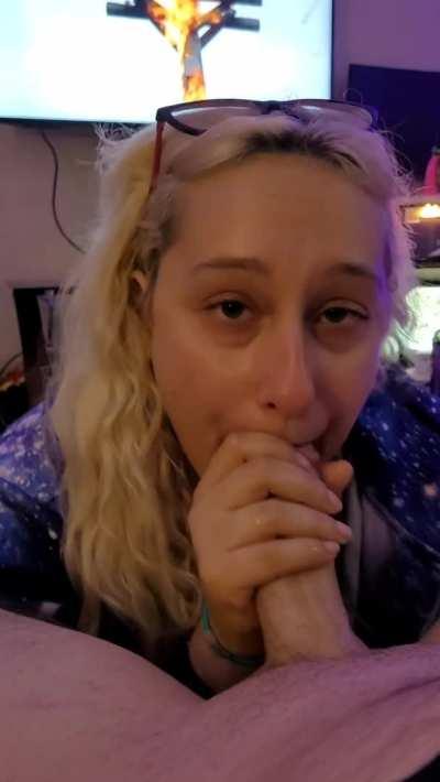 He was ignoring me while watching the movie, so I made him notice me